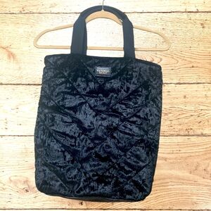 VICTORIA'S SECRET Velvet Black Quilted Tote Bag (EUC)